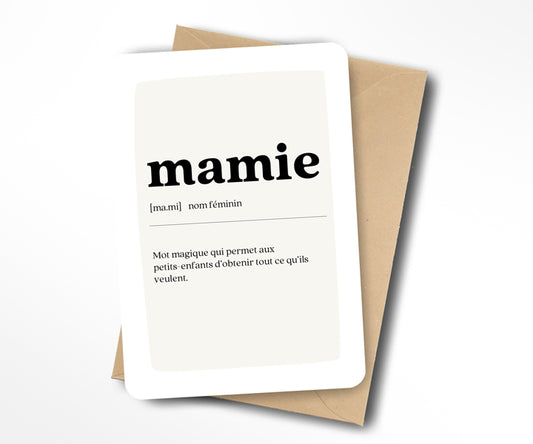 Carte Définition Mamie