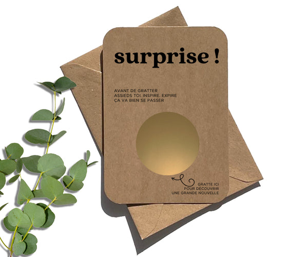 Carte à gratter Annonce
