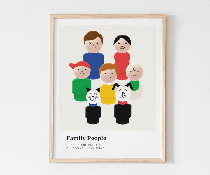 Affiche personnalisable Family People