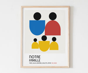 Affiche personnalisable Famille Bauhaus