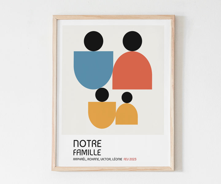 Affiche personnalisable Famille Bauhaus