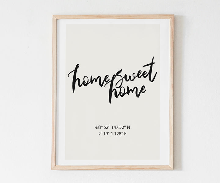 Affiche personnalisable Home sweet home