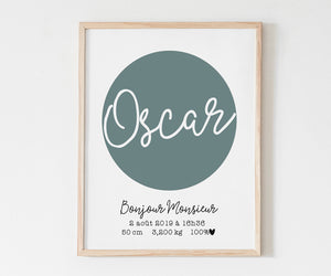 Affiche personnalisable Bonjour Monsieur