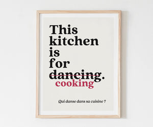 Affiche Citation This Kitchen is for cooking