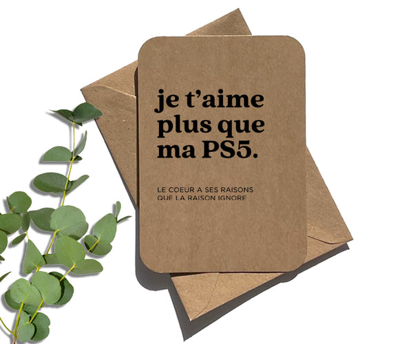 Carte personnalisable Je t'aime plus que...