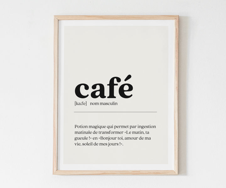 Affiche Définition Café